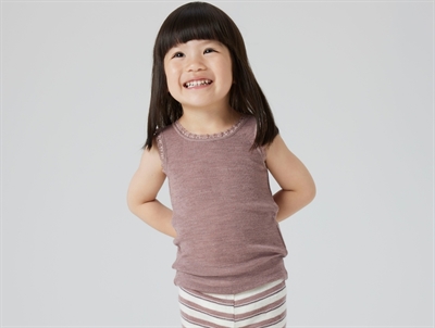 Name It undershirt antler in merino wool with eyelet pattern and lace trim