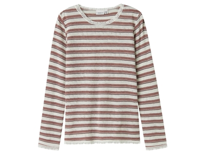 Name It blouse antler with snow white stripes merino wool