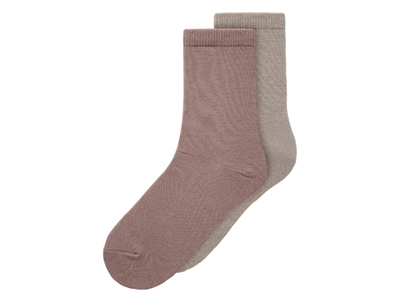 Name It ombre blue/dark grey melange socks wool/cotton (2-pack)
