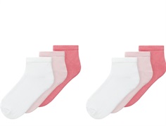 Name It bright white/parfait pink/camellia rose footie socks (6-pack)