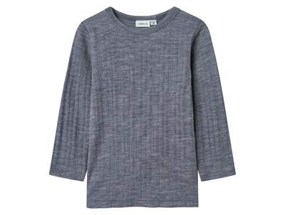 Name It blouse folkestone gray in rib and merino wool