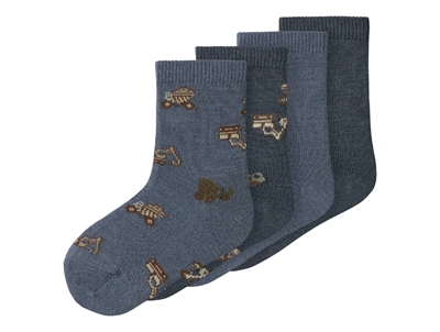 Name It purple dove mix socks wool/cotton (4-pack)