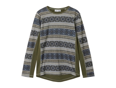 Name It blouse kalamata with Icelandic pattern in merino wool