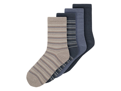 Name It ombre blue/dark grey melange socks wool/cotton (2-pack)