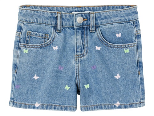 Name It shorts light blue denim with butterflies