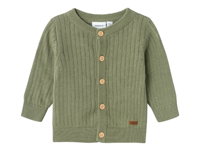 Name It oil green cardigan