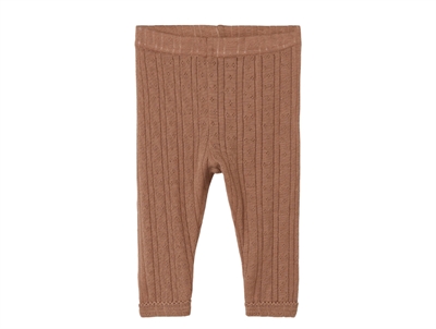 Lil Atelier beaver fur leggings pointelle merino wool