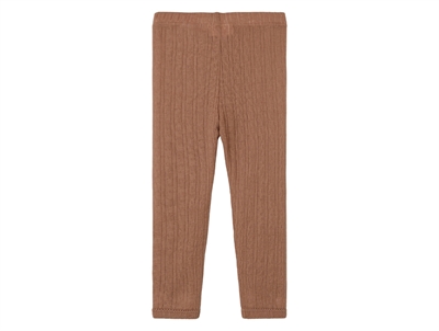 Lil Atelier beaver fur leggings pointelle merino wool