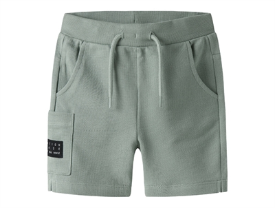 Name It shorts slate gray with badge and side pocket
