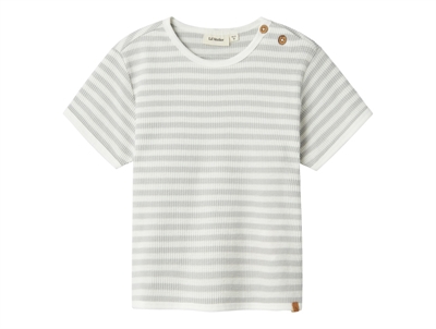 Lil Atelier oyster mushroom/coconut milk striped top