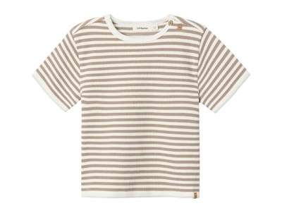 Lil Atelier mocha meringue/coconut milk striped top