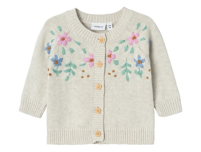 Name It peyote melange flower knit cardigan