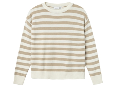 Name It pure cashmere striped loose knit blouse
