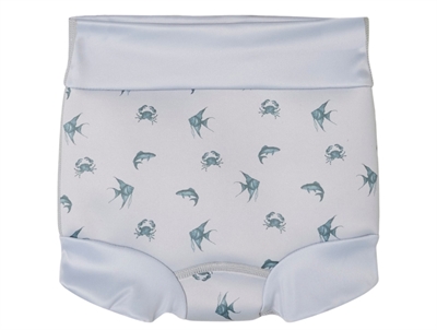 Lil Atelier baby swim trunks vapor blue with sea animal print  