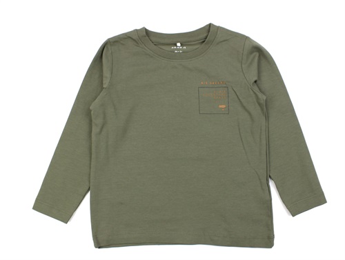 Name It dusty olive printed top