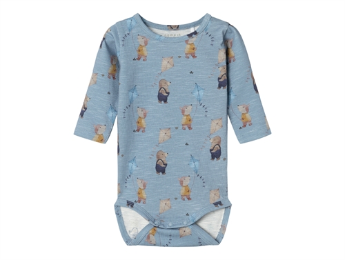 Name It mountain spring dragon print bodysuit