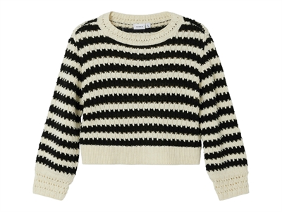 Name It black striped knit sweater