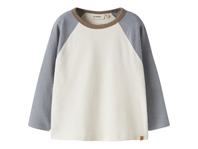 Lil' Atelier transitional jacket shitake with checks and teddy collar