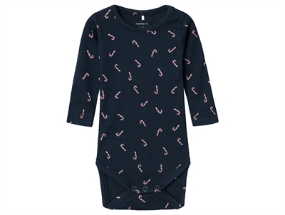 Name It dark sapphire candy cane bodysuit