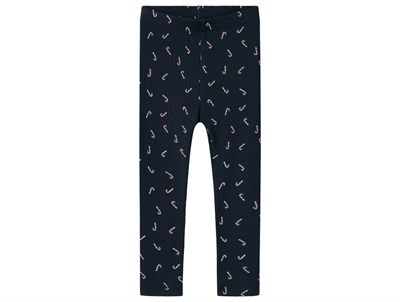 Name It dark sapphire candy cane leggings