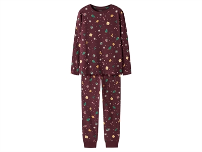Name It pyjamas burgundy with Christmas print