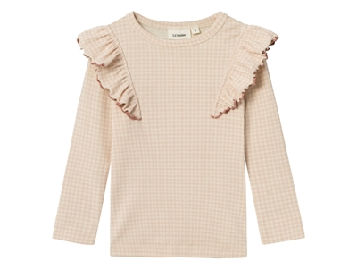 Lil Atelier turtledove checkered top