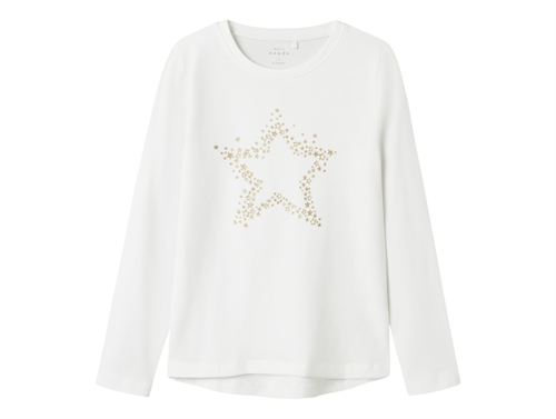 Name It bright white star shirt