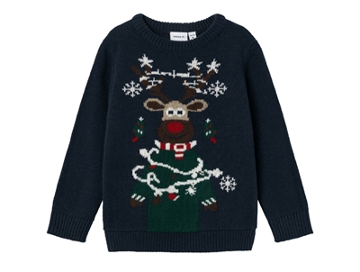 Name It dark sapphire Christmas knit sweater