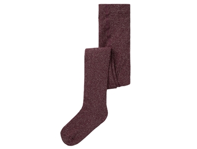 Name It tights burgundy with glitter