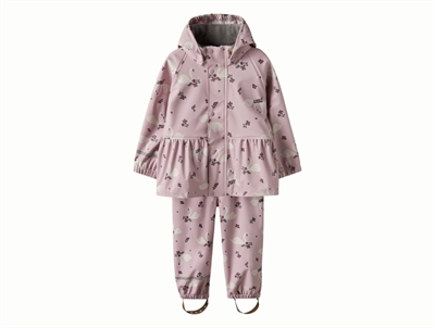 Name It teddy jacket violet ice with ruffle details