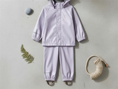 Name It rain set misty lilac metallic with reflectors and detachable hood