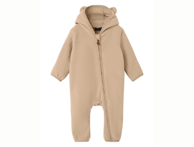 Name It fleece one-piece suit silver mink with hood