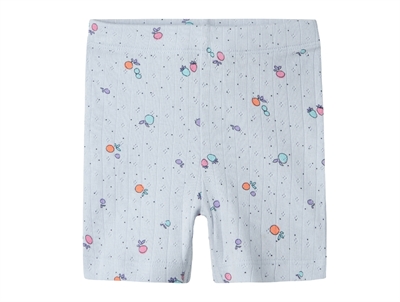 Name It shorts xenon blue with fruit print and elastic waist