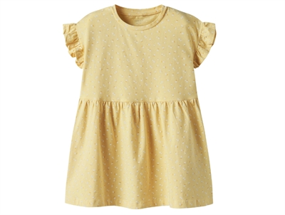 Name It dress golden haze with ruffles and print