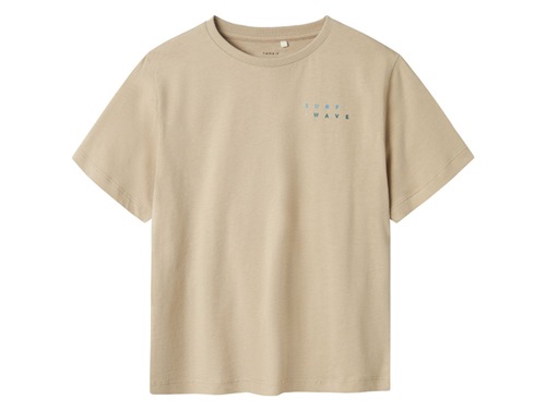 Name It t-shirt island fossil with panda print and blue details  