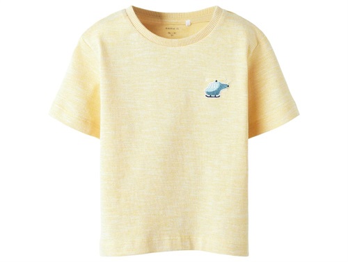 Name It t-shirt buff yellow with helicopter  