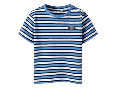 Name It t-shirt marina with stripes and elephant embroidery