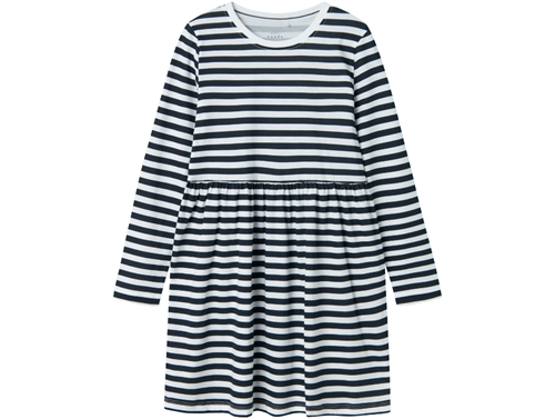 Name It bright white striped dress