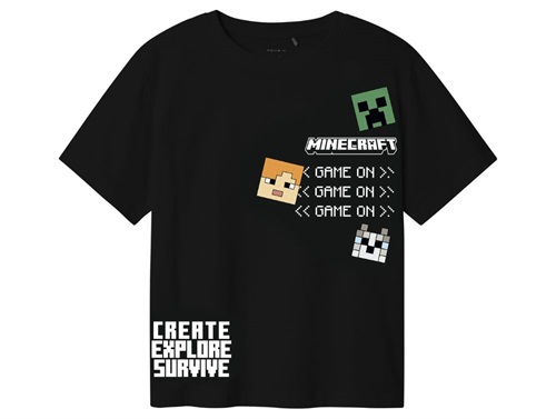 Name It black Minecraft t-shirt