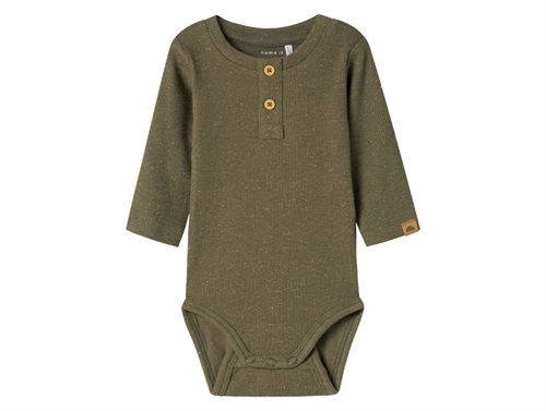 Name It dusty olive button bodysuit