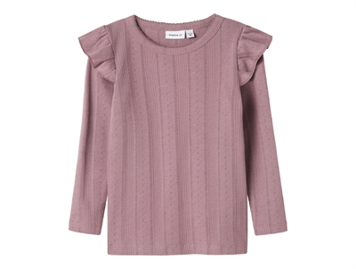 Name It elderberry ruffle top