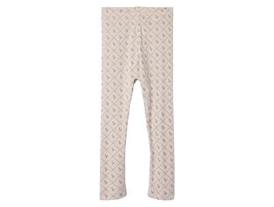 Lil' Atelier leggings coconut milk with floral print