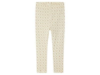 Lil' Atelier leggings turtledove with vintage floral print