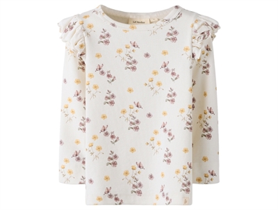 Lil' Atelier blouse coconut milk with pink floral print