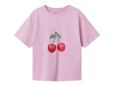 Name It pastel lavender cherry t-shirt