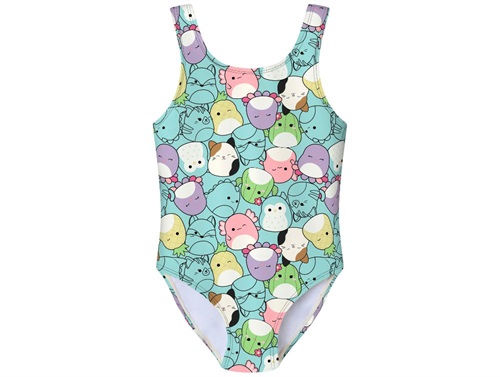 Name It swimsuit blue with Squishmallows print