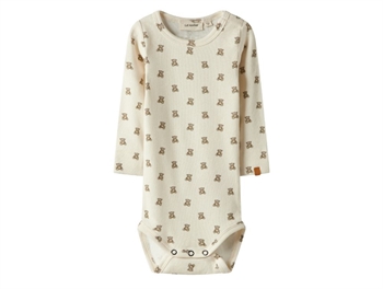Lil Atelier turtledove rhinoceros/elephant bodysuit