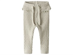 Lil' Atelier leggings turtledove with frill edge  