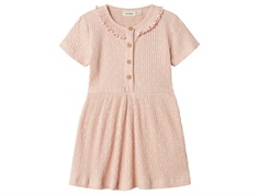 Lil' Atelier dress peach whip with frill collar and hearts  