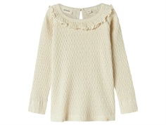 Lil' Atelier top turtledove with frill edge and hearts  